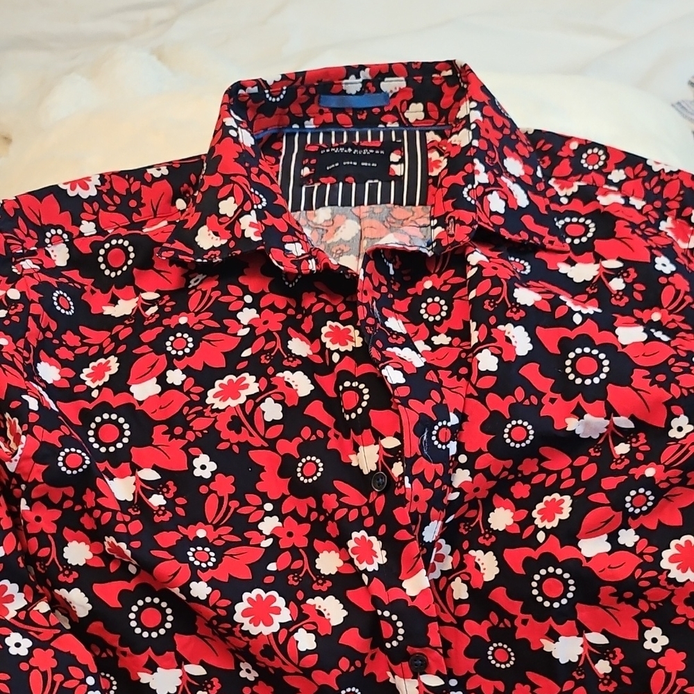 Denim & Flower Red and Black Floral Shirt